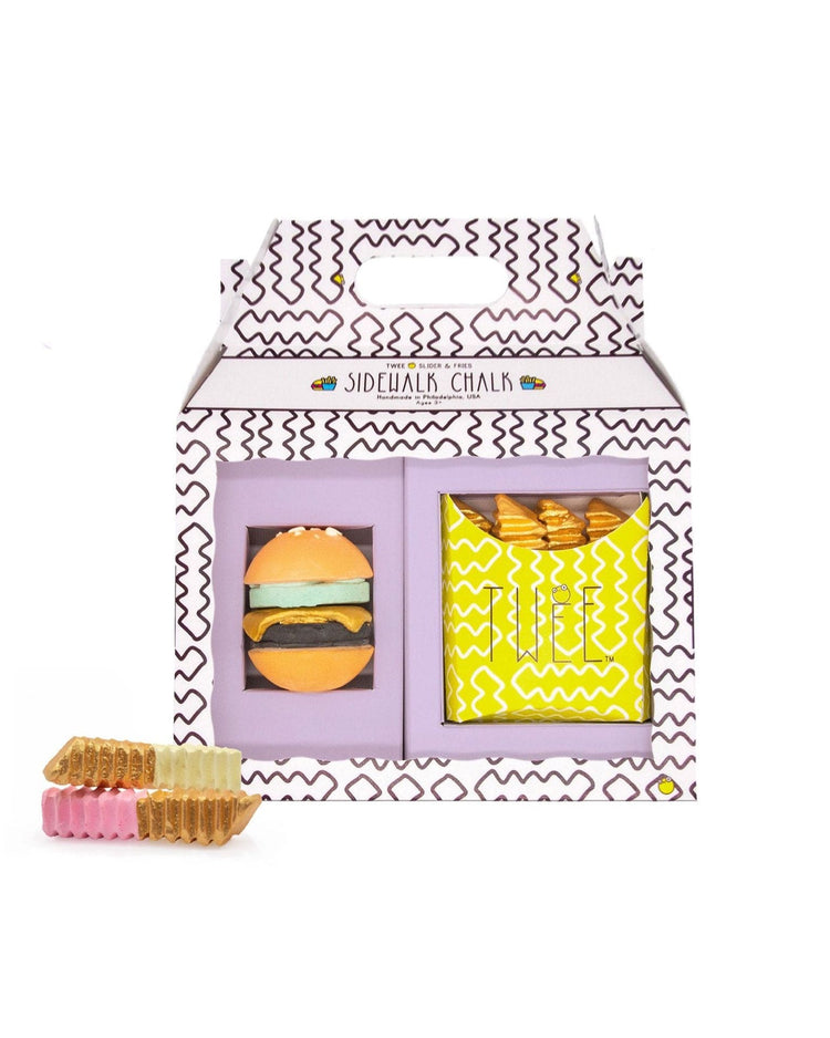 Little twee play sam's slider + fries sidewalk chalk