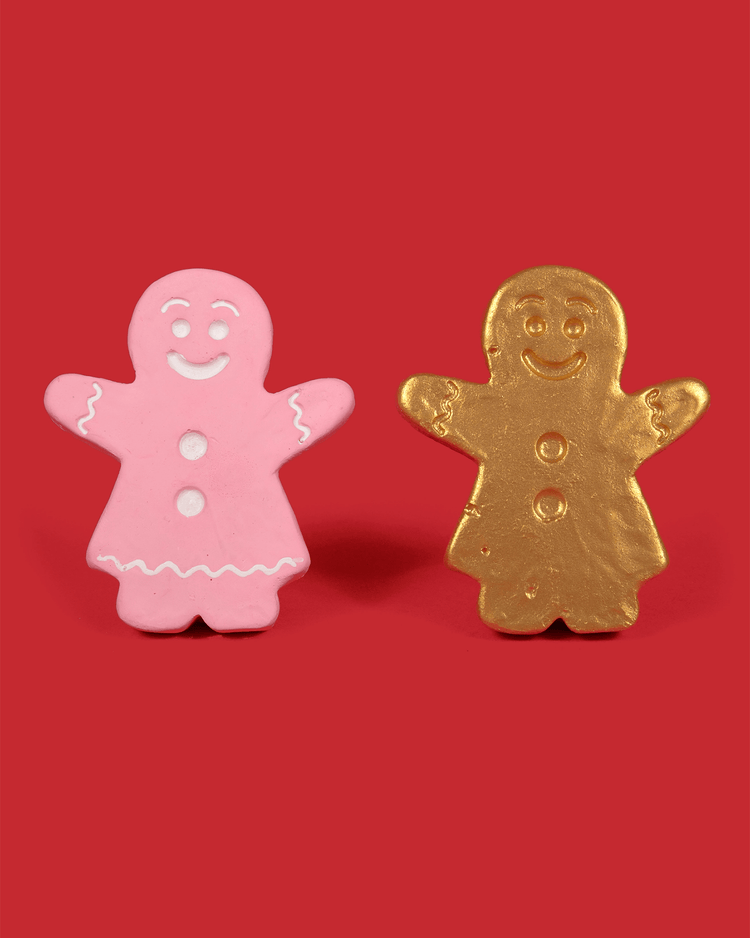 Little twee play she should run gingerbread women in pink + gold