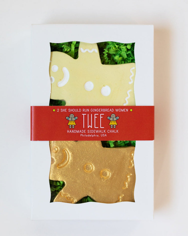 Little twee play she should run gingerbread women in yellow + gold