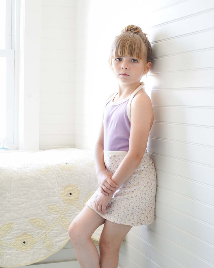 soor ploom mall skirt in flower press print, soy kids Little
