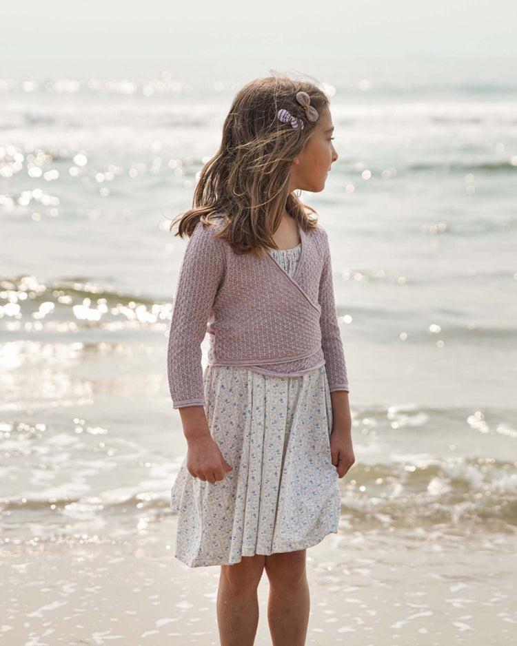 soor ploom loop dress in flower press print, azul kids Little