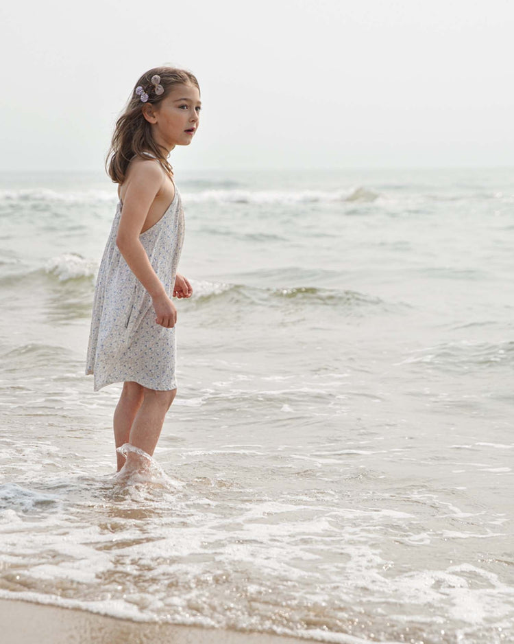 soor ploom loop dress in flower press print, azul kids Little