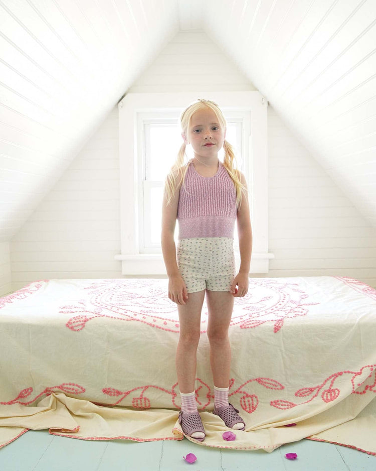 soor ploom shortie in chicweed print, mix kids Little