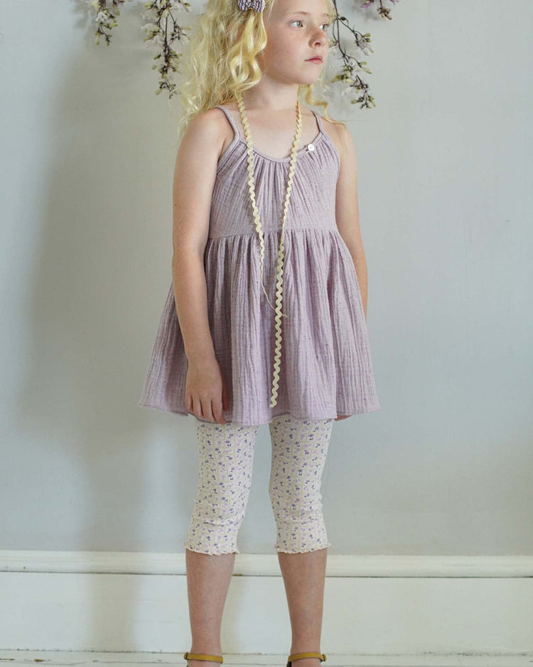 soor ploom capri legging in flower press print, soy kids Little