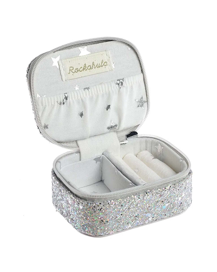 rockahula kids mini jewelry box in silver confetti glitter accessories Little