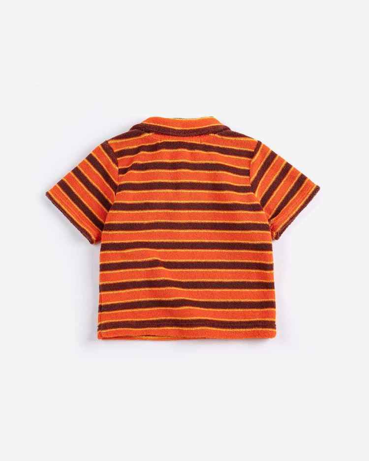 bobo choses baby striped brick terry cloth polo baby Little