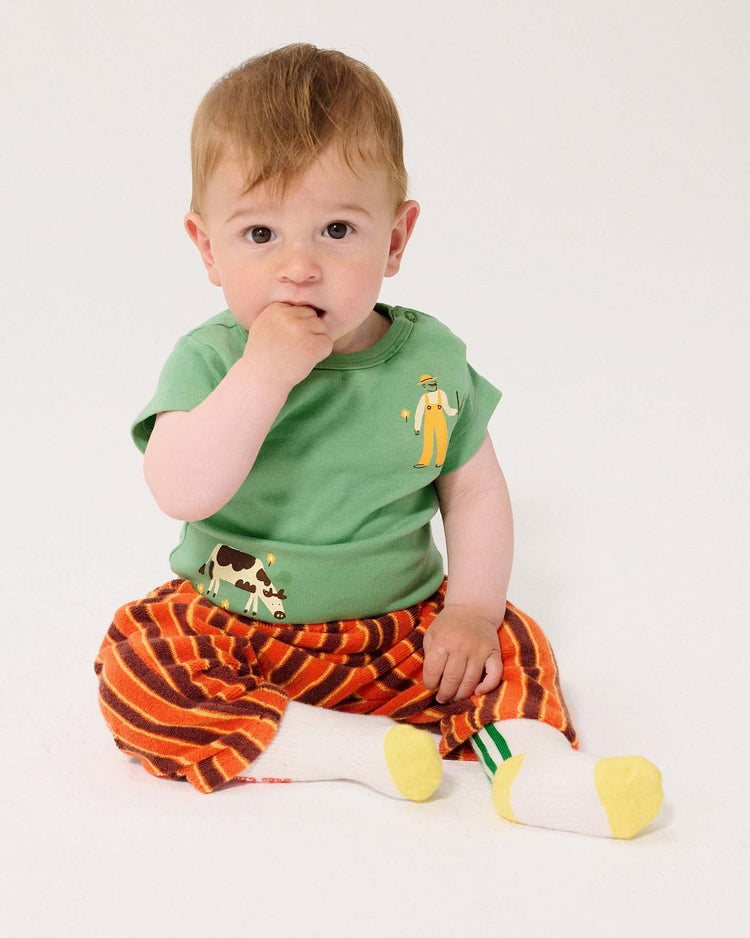 bobo choses striped brick terry cloth jogging pants baby Little