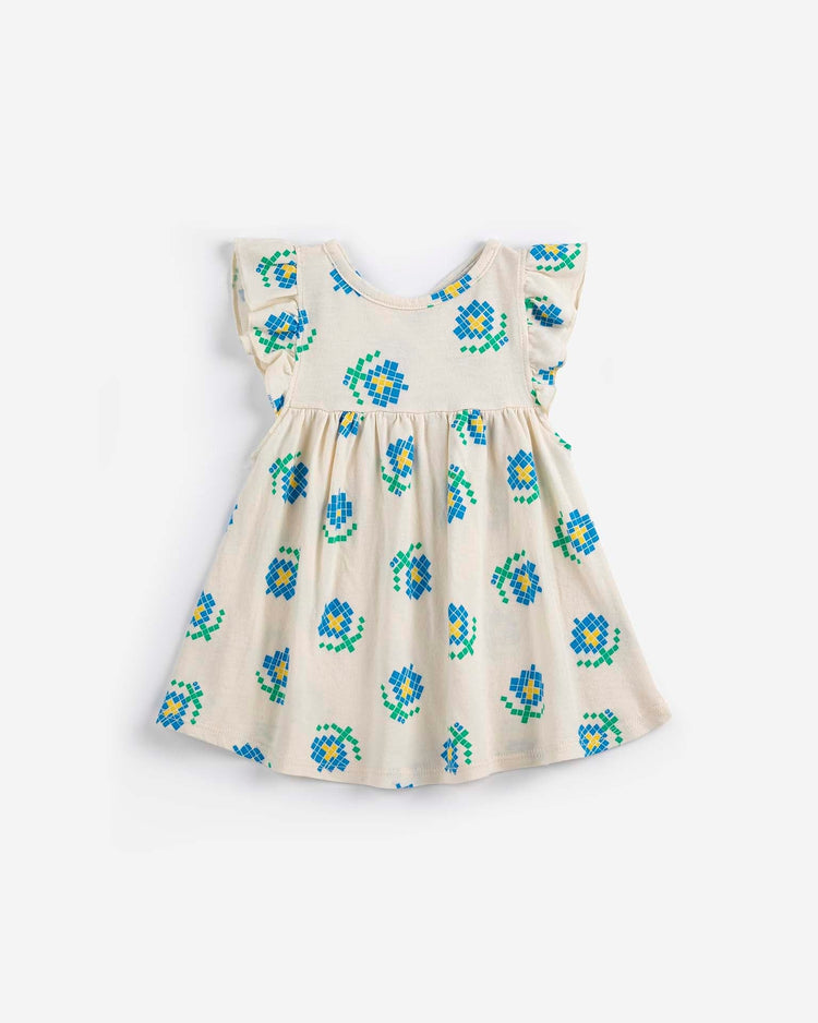 bobo choses pixel flowers all over ruffled dress baby Little