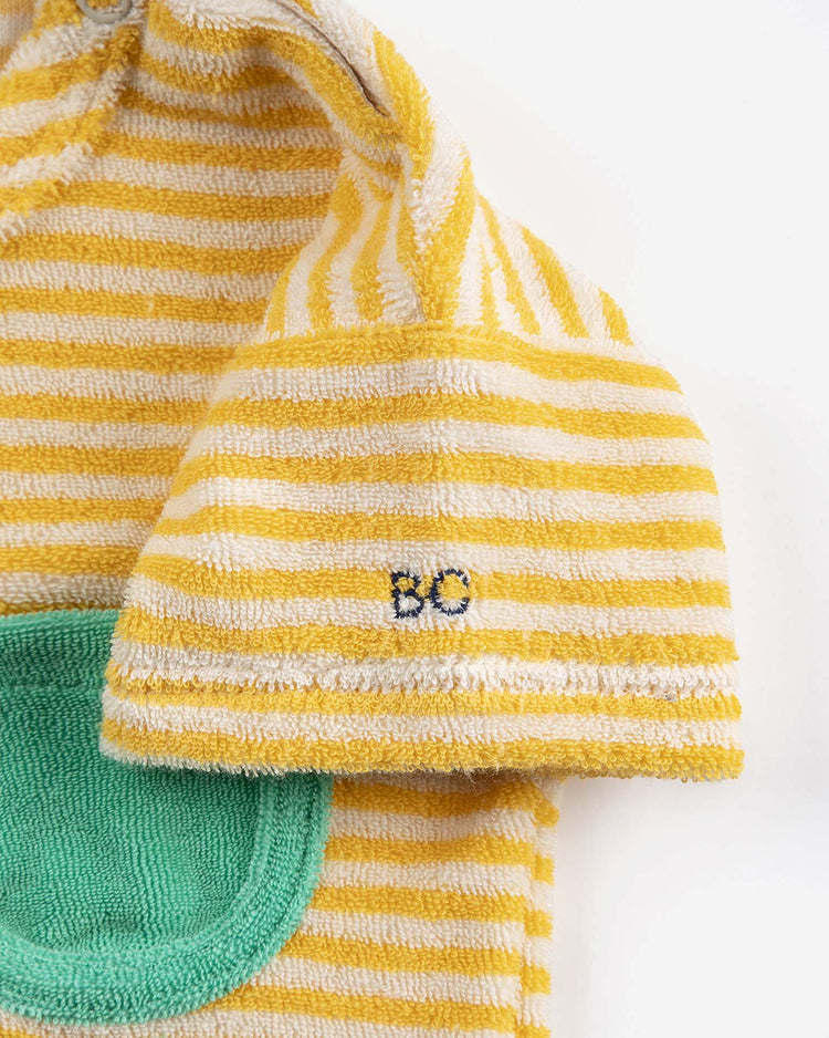 bobo choses yellow stripes terry cloth tshirt baby Little