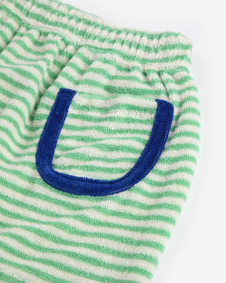 bobo choses green stripes terry cloth harem pants baby Little