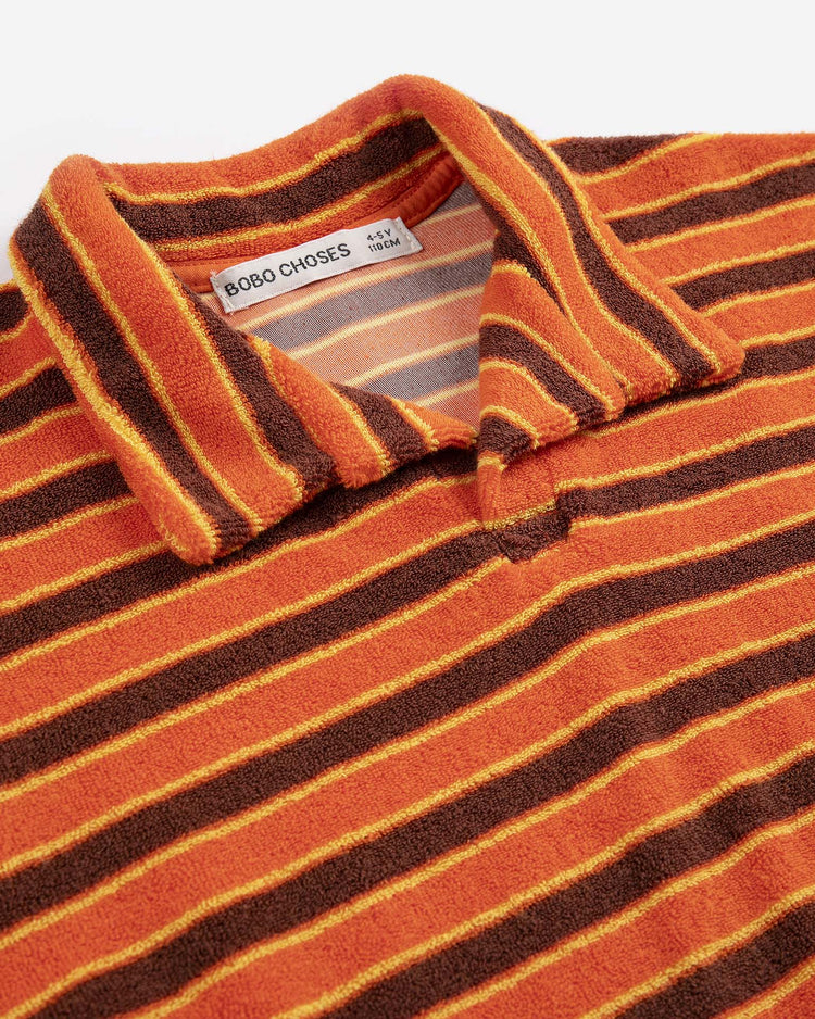 bobo choses striped brick terry cloth polo kids Little