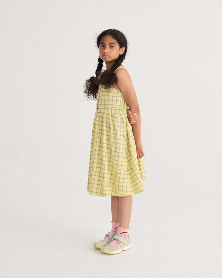 bobo choses spicy window pane woven dress kids Little