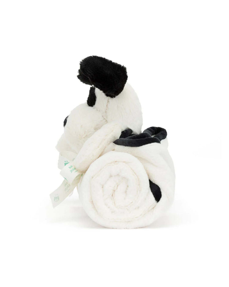 jellycat bashful rufferty black & cream puppy blankie play Little