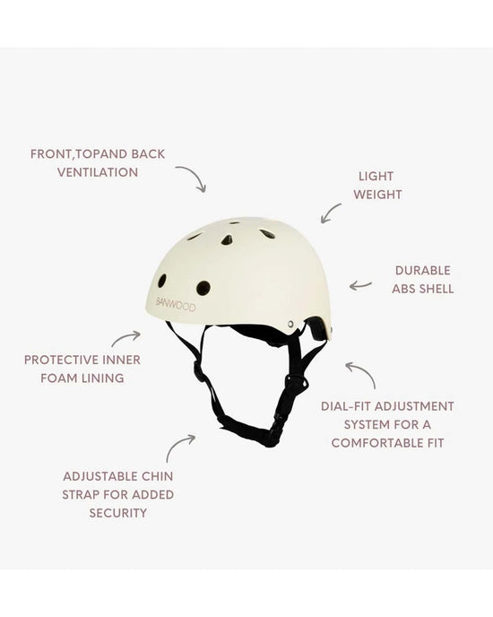 Little banwood play kids helmet in matte cream