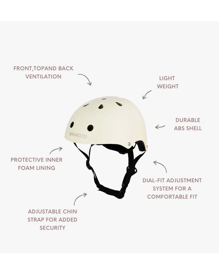 Little banwood play kids helmet in matte cream