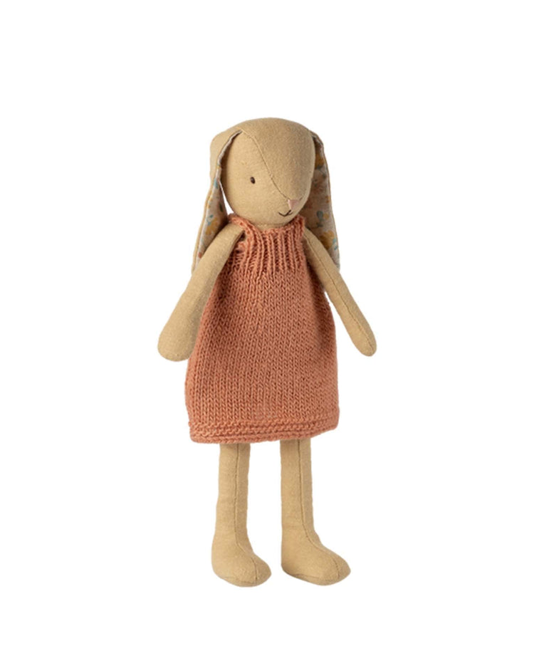 maileg bunny, size 2 - cream yellow - knitted play Little