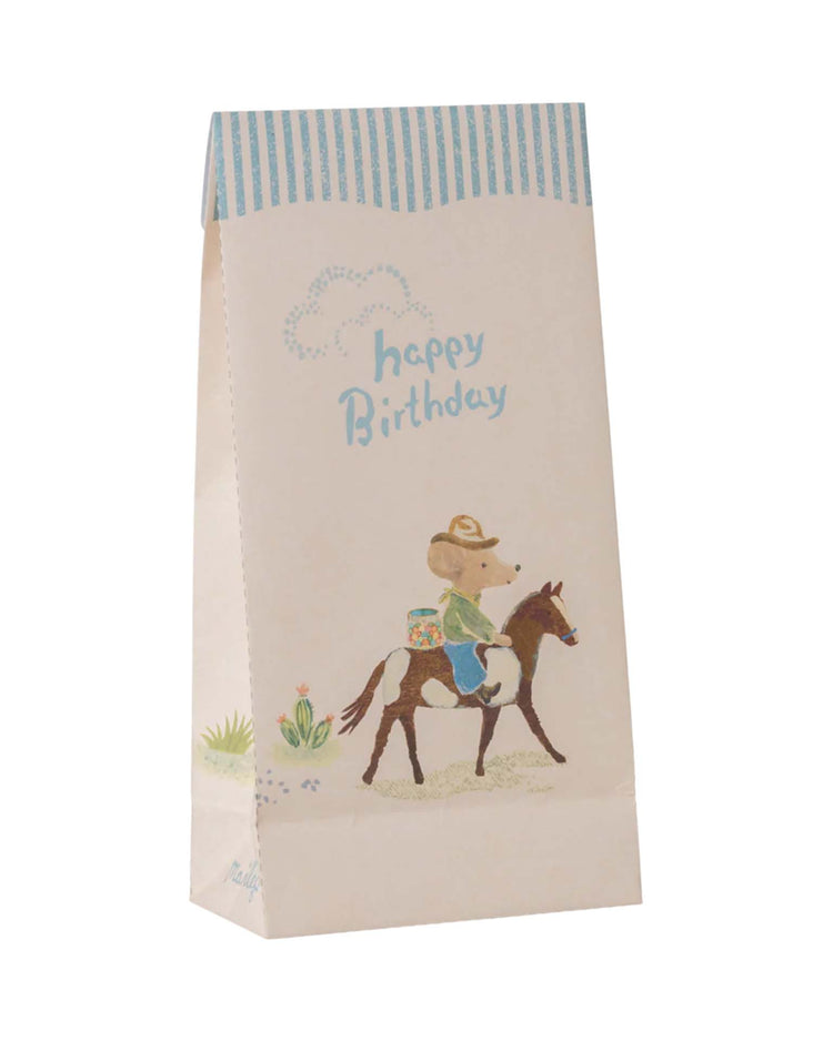 maileg goodie bag - happy birthday - cowboy play Little