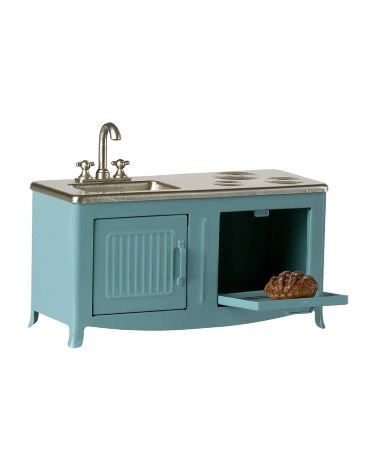 maileg kitchen, mouse - blue play Little