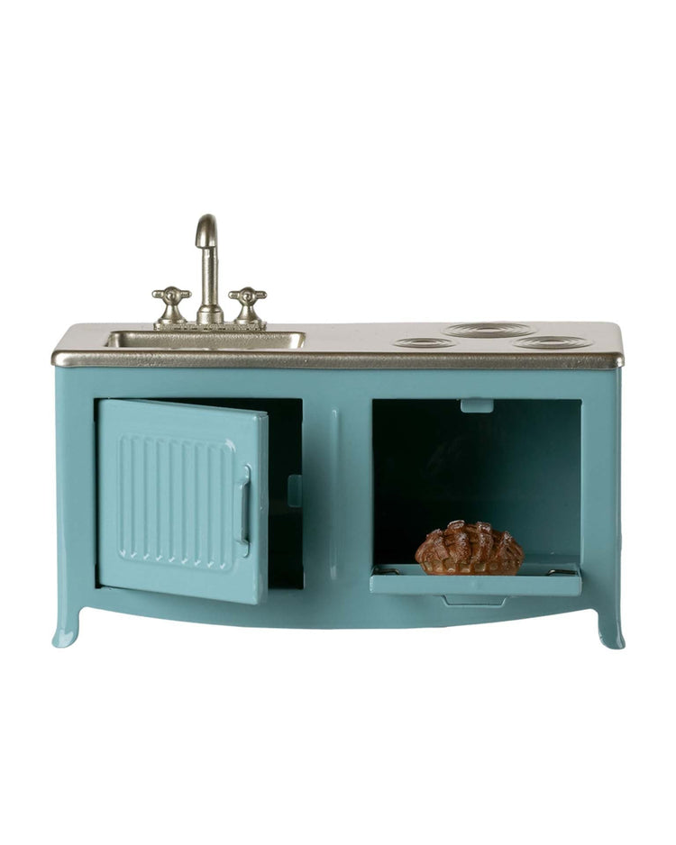maileg kitchen, mouse - blue play Little