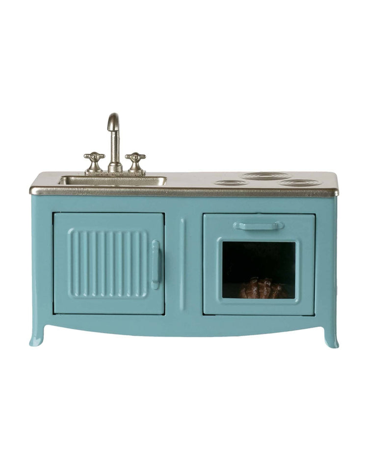 maileg kitchen, mouse - blue play Little