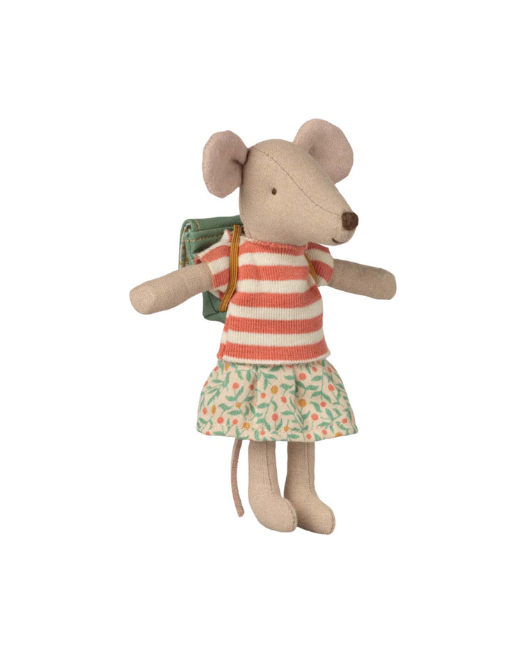 maileg clothes and bag, big sister mouse - green play Little