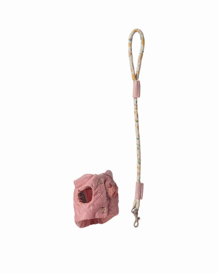 maileg pet supply, harness and leash - rose play Little