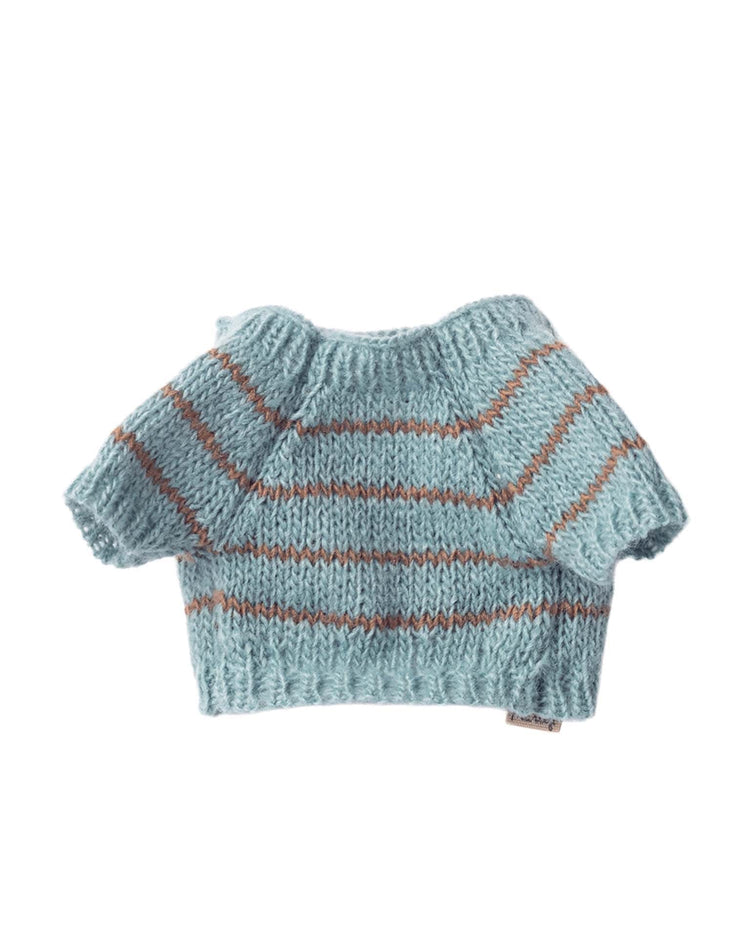 maileg puppy supply, small knitted sweater - dusty blue play Little