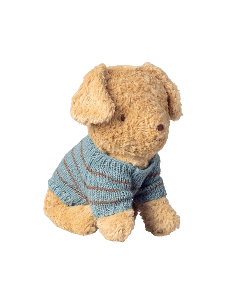 maileg puppy supply, small knitted sweater - dusty blue play Little