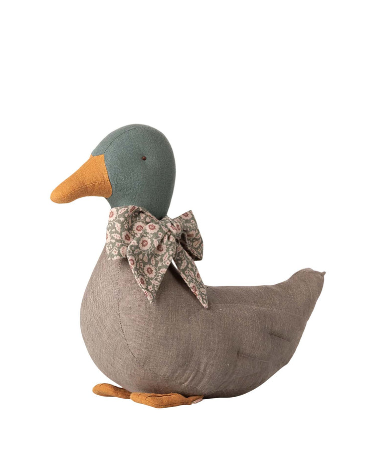 maileg duck with bow - grey play Little