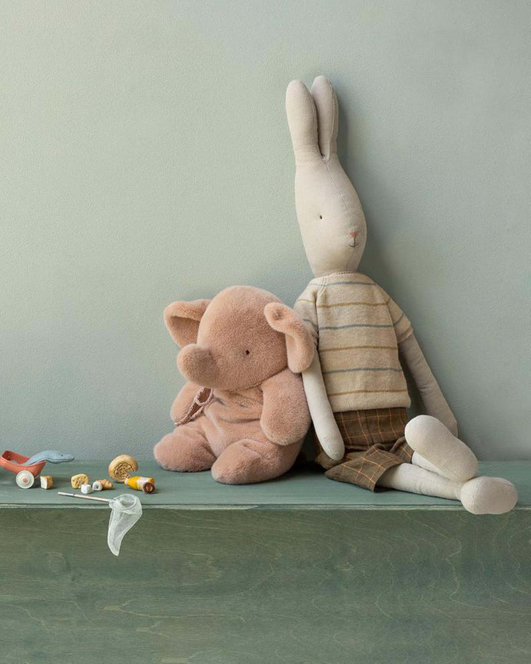 maileg elephant plush, medium - vintage rose play Little