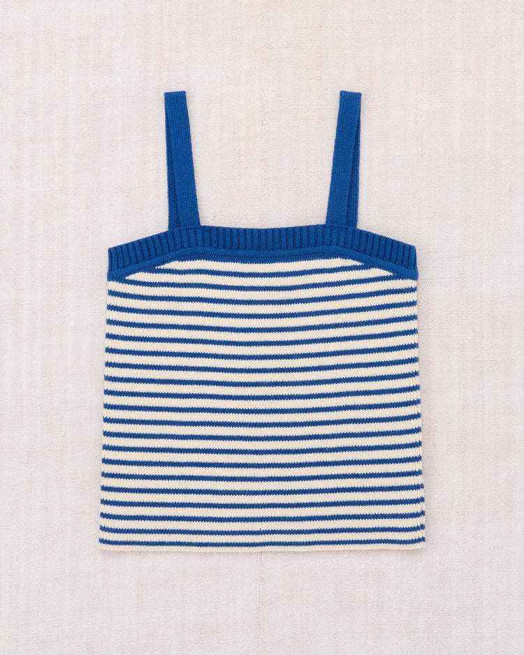misha + puff cami tank in blue ribbon stripe kids Little