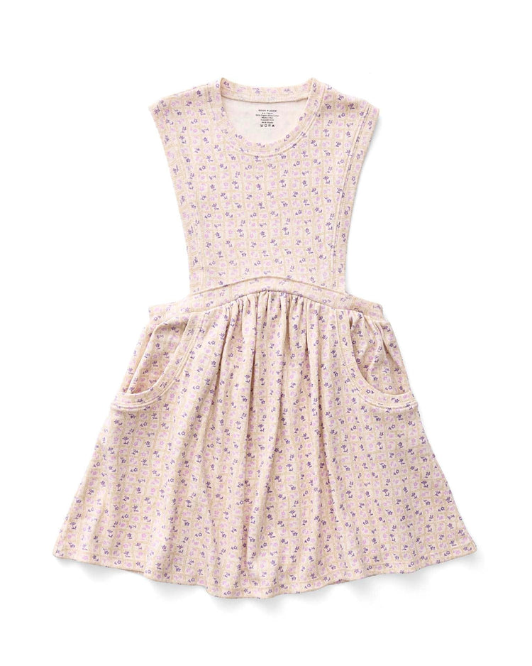 soor ploom dunes dress in flower press print, soy kids Little