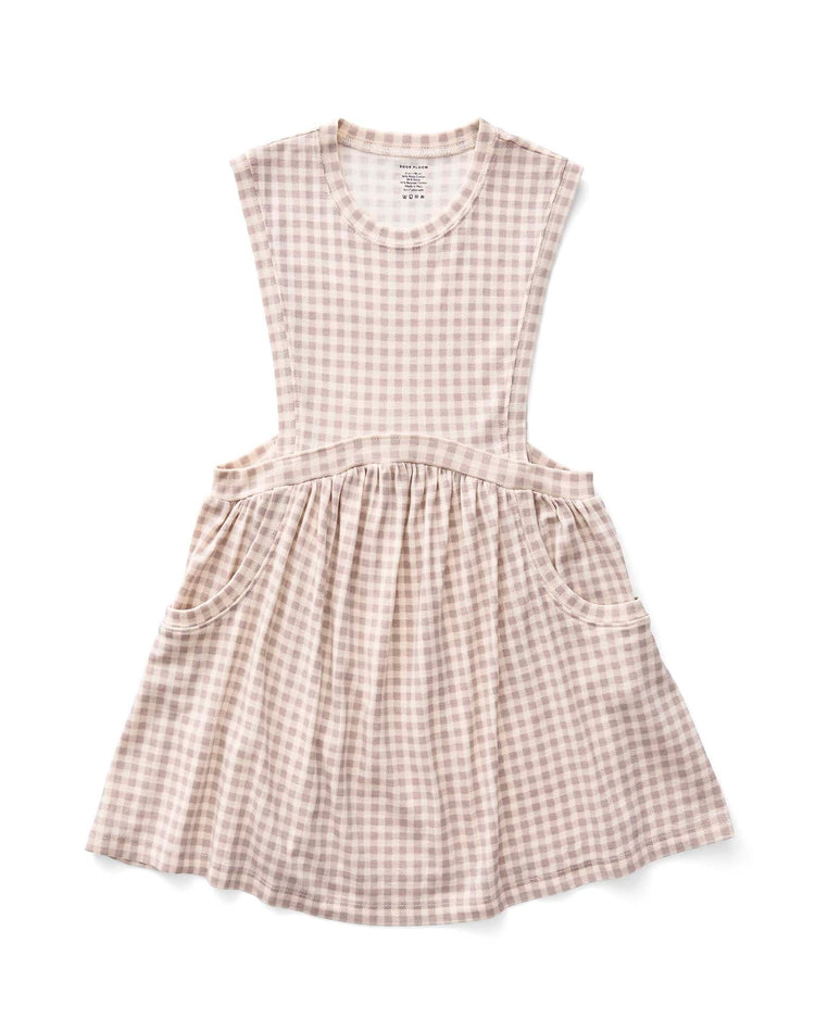 soor ploom dunes dress in gingham print, cloud kids Little
