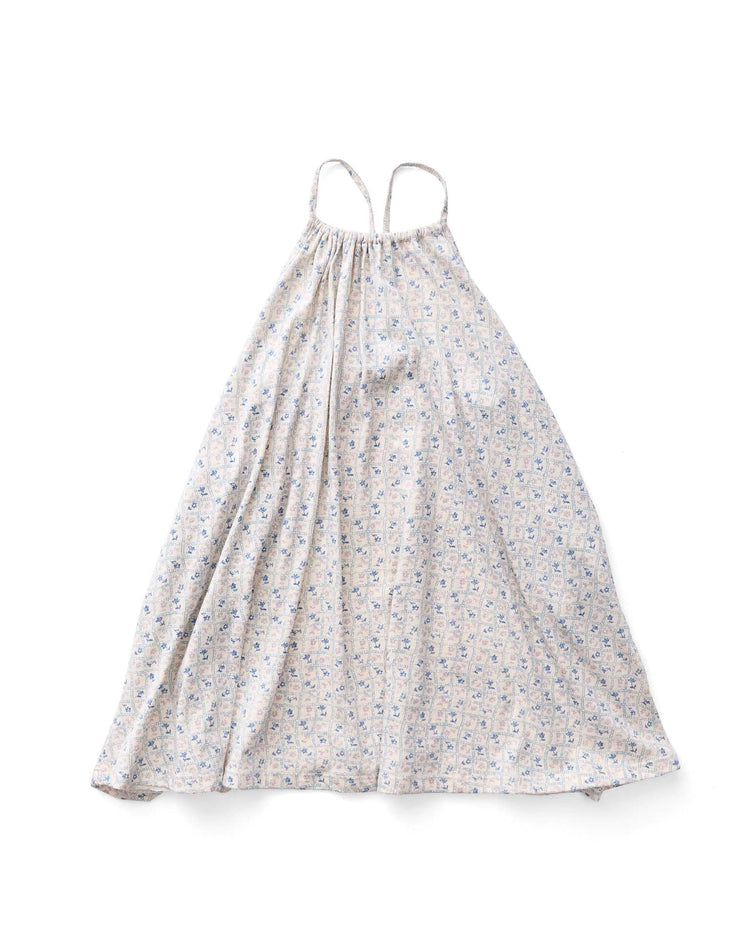 soor ploom loop dress in flower press print, azul kids Little