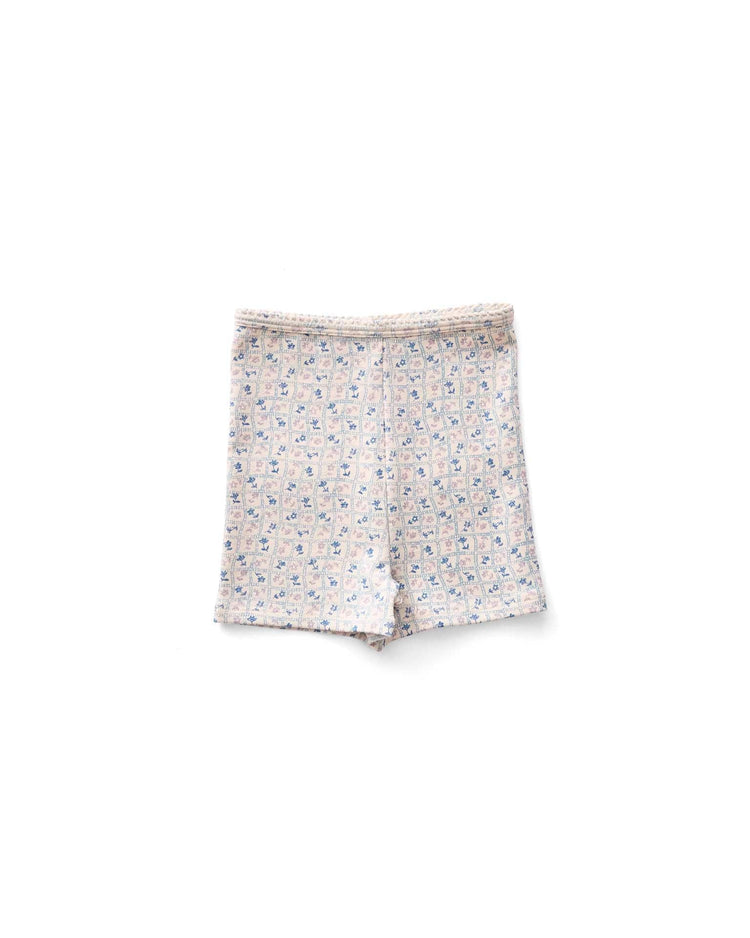 soor ploom shortie in flower press print, azul kids Little