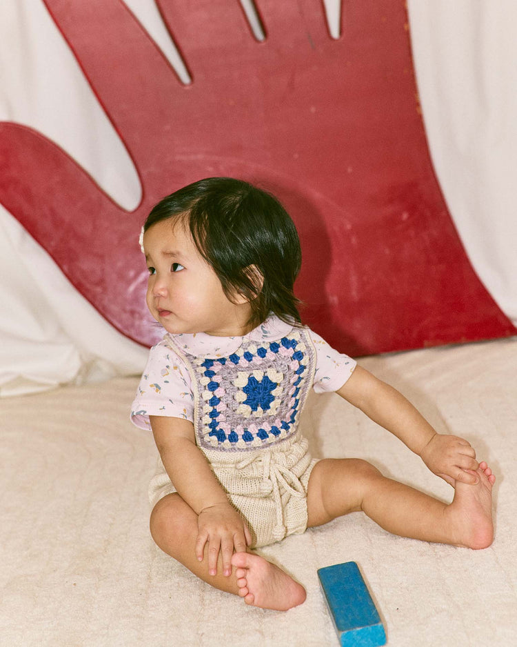 misha + puff baby lake house romper in marzipan baby Little