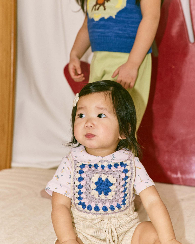 misha + puff baby lake house romper in marzipan baby Little