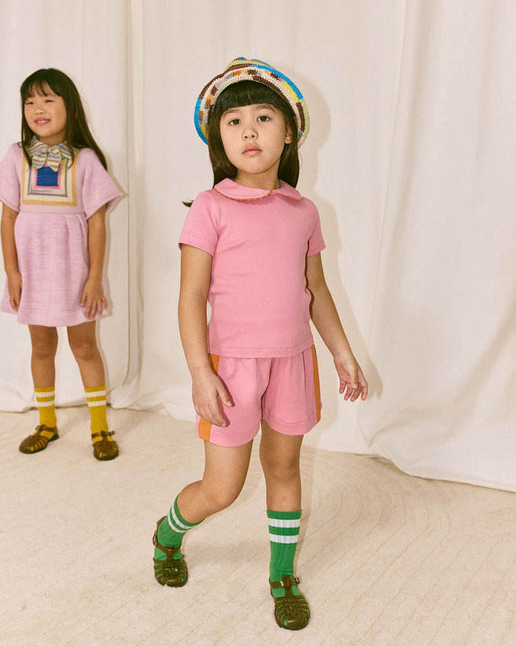 misha + puff rickrack collar tee in azalea kids Little