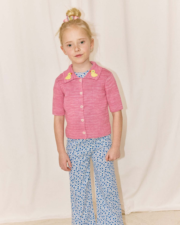 misha + puff duckling cafe cardigan in azalea kids Little