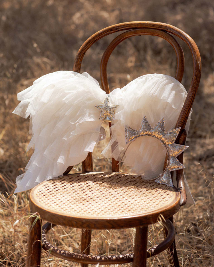 noralee angel wings in ivory shimmer kids Little