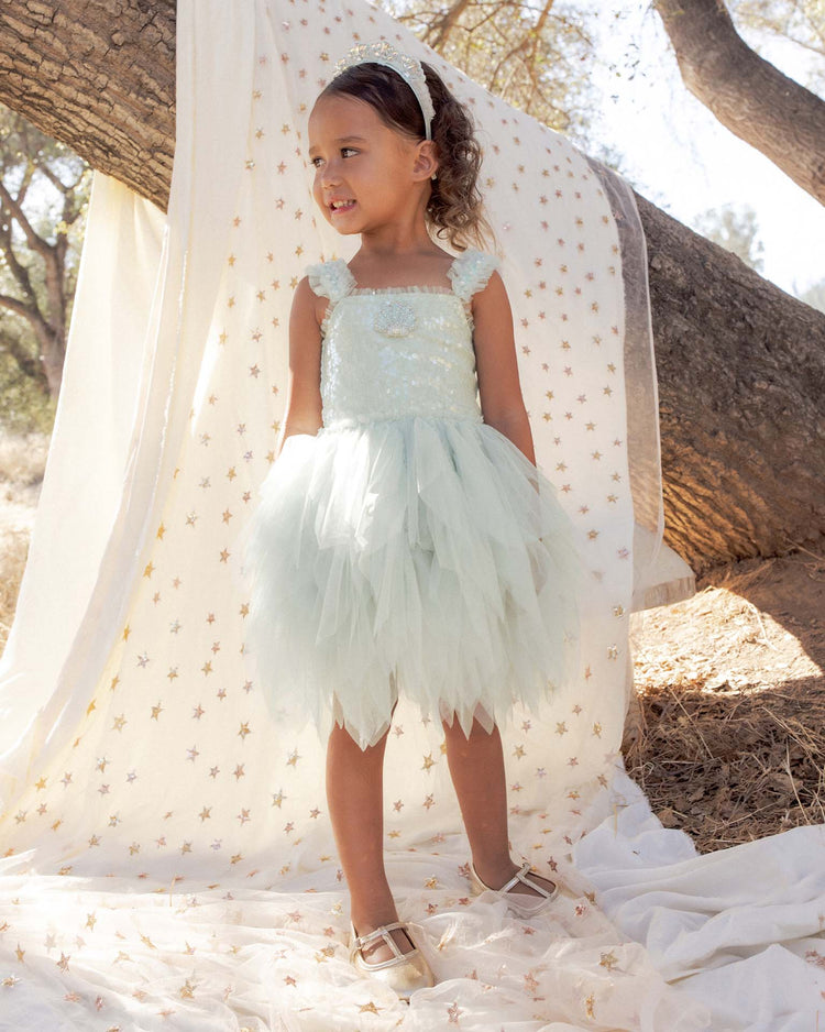 noralee mermaid crown + wand in mist kids Little