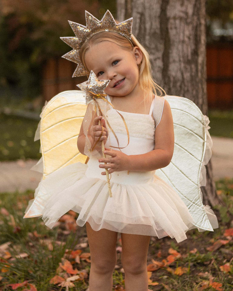noralee angel wings in ivory shimmer kids Little