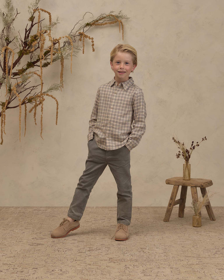 noralee harrison button down in fall plaid kids Little