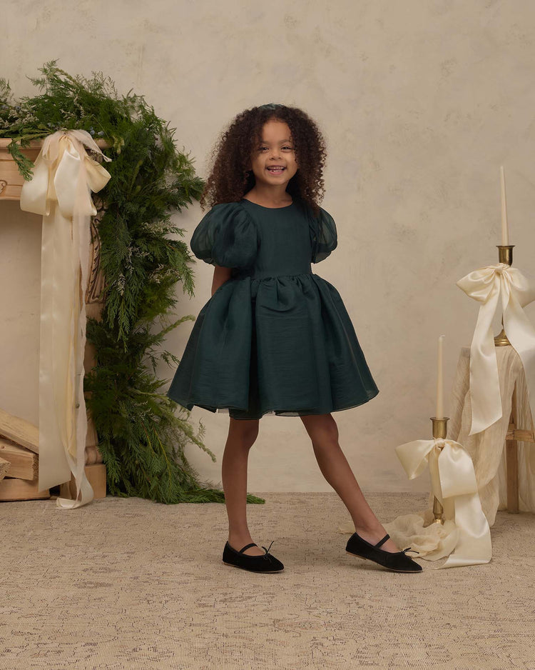noralee sofia dress in green shimmer kids Little