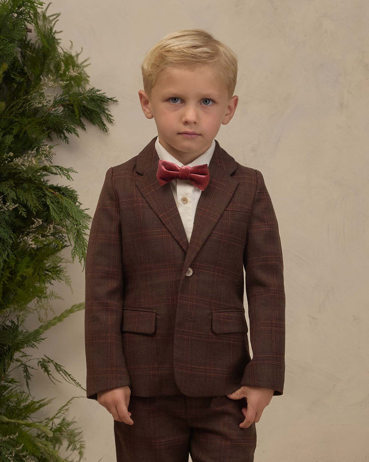 noralee sebastian blazer in heathered plaid kids Little