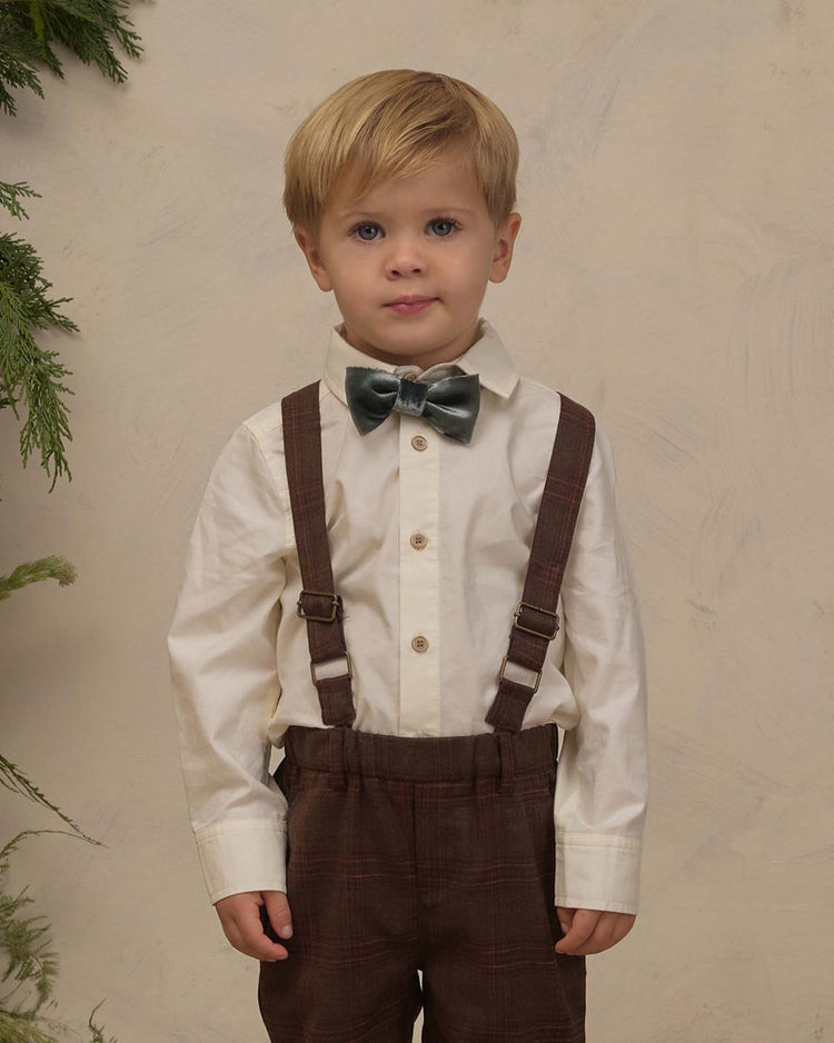 noralee suspender pant in heathered plaid baby Little