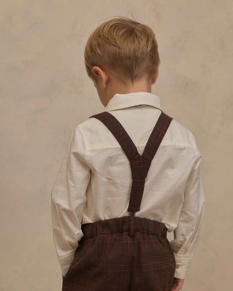 noralee suspender pant in heathered plaid baby Little