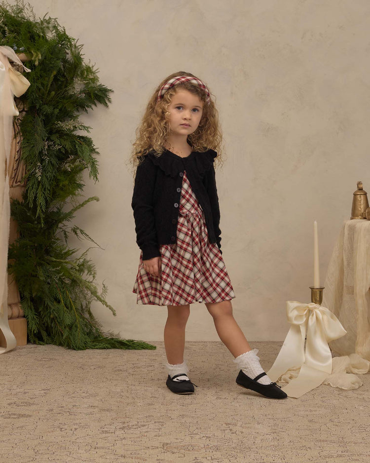 noralee ruffle cardigan sweater in black kids Little