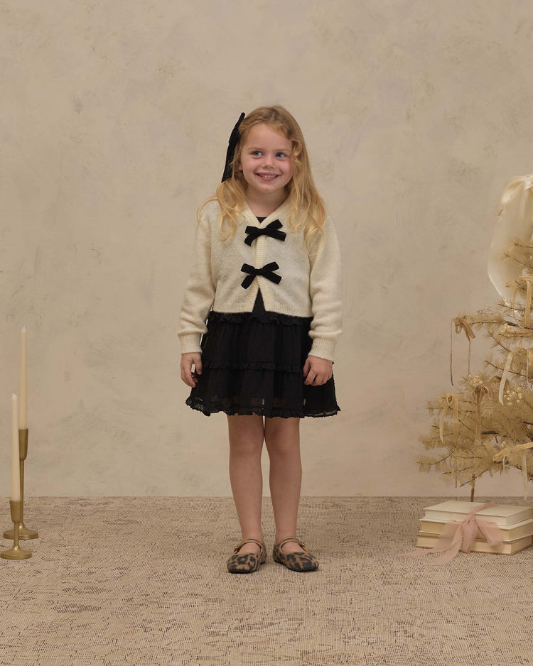 noralee bow cardigan in ivory kids Little