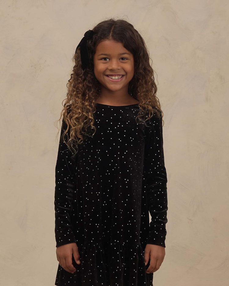 noralee penny dress in black rhinestone kids Little